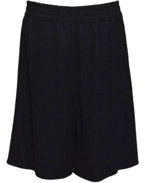 Jil Sander Honeycomb Relaxed Fit Shorts - Black