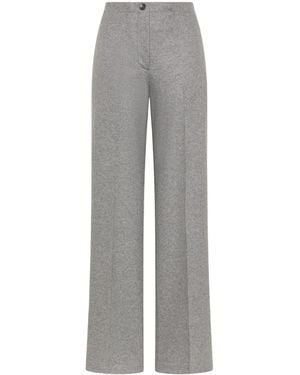 Seventy High-Waisted Wide-Leg Pants - Gray