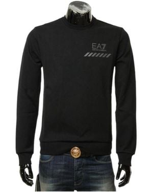 EA7 Round-Necked Logo Jumper - Black