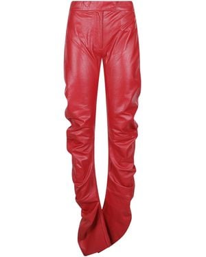Frankie Shop Jessa Leather Trousers - Red