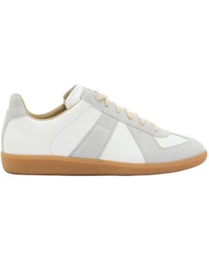 Maison Margiela Faux Fur Low-Top German Training Shoes - White