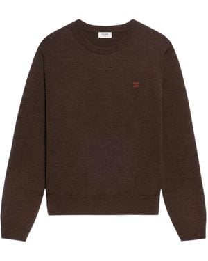 Celine Crewneck Jumper - Brown