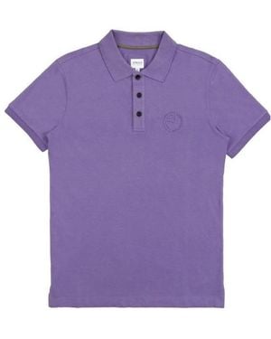 Armani Collezioni Logo Embroidered Polo Shirt - Purple