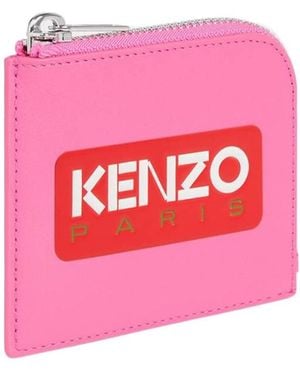 KENZO Paris Leather Wallet - Pink