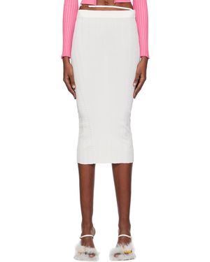 Jacquemus Pralu Ribbed Skirt - White