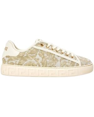 Versace Pattern Low-Top Sneakers - Natural