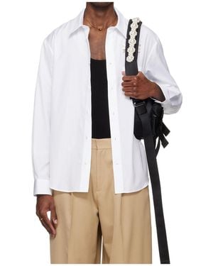 Simone Rocha Collared Long-Sleeved Shirt - Natural
