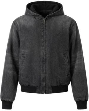 Gucci Reversible Cotton Denim Zip Jacket - Gray