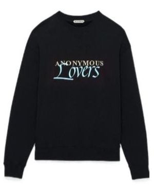 JW Anderson Jw Anderson Anonymous Lovers Sweatshirt - Black
