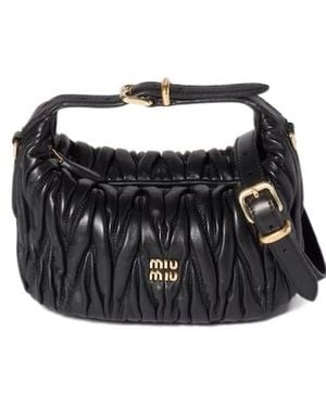 Miu Miu Matelassé Zipped Pouch - Black