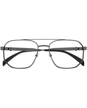 McQueen Eyewear Aviator Frame Glasses - White