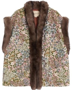 Valentino Apres L'Hiver Fiorellini Waistcoat - Brown