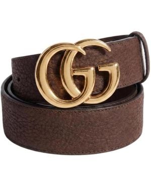 Gucci Cut Gg Marmont Belt - Brown