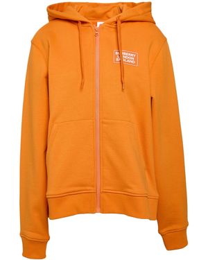 Burberry Solid-Color Hoodie - Orange