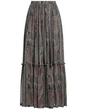 Saint Laurent Bohemian Patchwork Long Dress - Grey