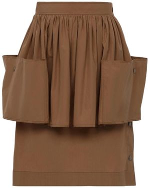 Chloé Chloé Layered Utility Skirt - Brown