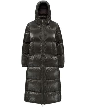 K-Way Hooded Quilted Down Jacket - Black
