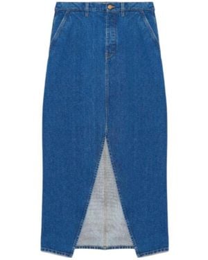 Jil Sander Denim Skirt With Belt Loops - Blue