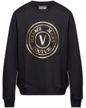 Versace Jeans Couture Couture Logo Printed Crewneck Sweatshirt - Black