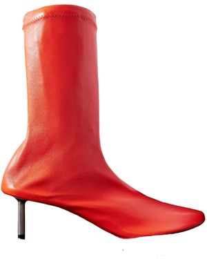 Jil Sander Thin-Heeled Ankle Boots - Red