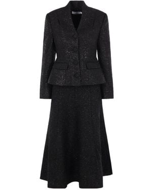 Self-Portrait Long-Sleeved Dress - Black