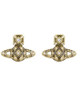 Vivienne Westwood Rhinestone Stud Earrings - Metallic