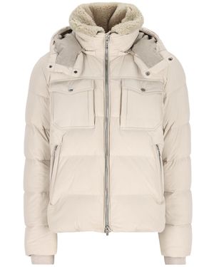 Moorer Long-Sleeved Cotton-Padded Jacket - Natural