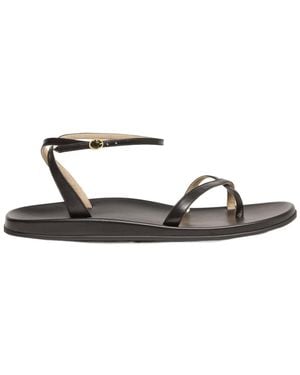 The Row Hugh Ankle Strap Sandals - White