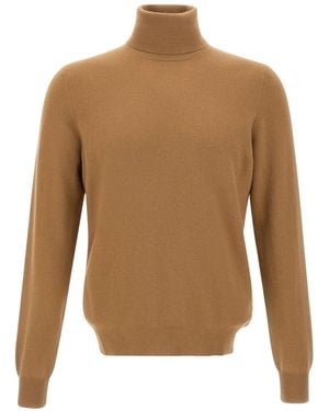 Gran Sasso Roll-Neck T-Shirt - Brown