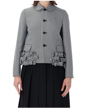 Comme des Garçons Comme Des Garçons Girl Ruffle Trim Jacket - Gray