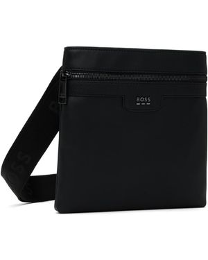 【送料&関税込】Hugo Boss Logo Debossed Zip-up Messenger Bag Hugo Boss Logo Debossed Zip-up Messenger Bag Hugo Boss