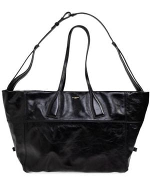 Balmain Logo Printed Track Zip Travel Bag - Black