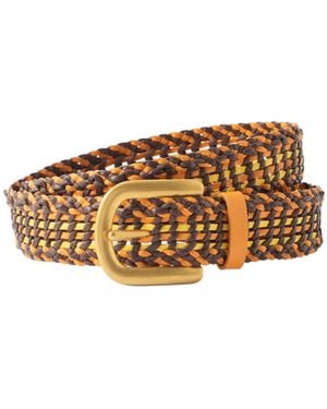 Gabriela Hearst Woven Leather Waist Belt - Brown