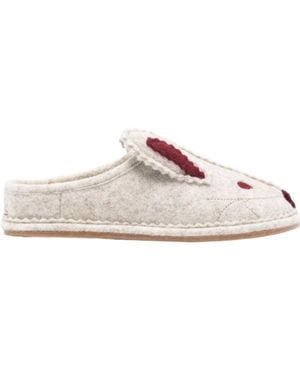 Bode Rabbit Appliqué Mules - Pink