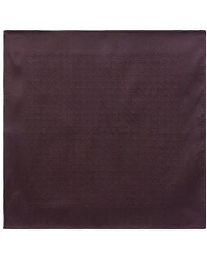 Dolce & Gabbana Jacquard-Logo Silk Scarf - Purple