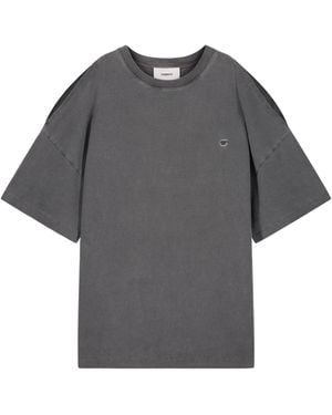 Coperni Open Shoulder T-Shirt - Grey