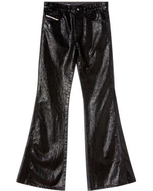 DIESEL Damiano David Coated Flared Jeans - Black