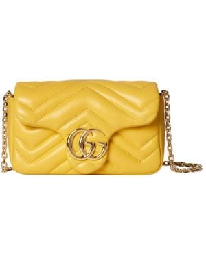 Gucci Gg Marmont Mini Bag - Yellow