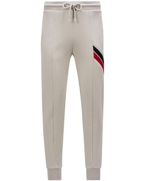 Moncler Tricolour Trim Joggers - Grey