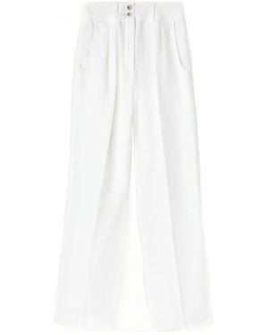 Loro Piana Belt-Loop Casual Trousers - White
