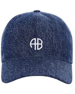 Anine Bing Logo-Embroidered Jeremy Baseball Cap - Blue
