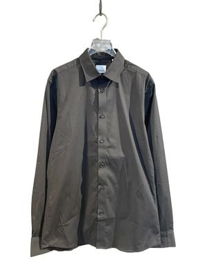 Burberry Slim Fit Stretch Cotton Shirt - Grey