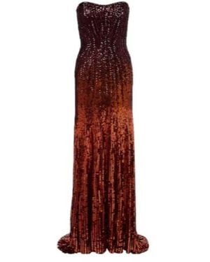 Jenny Packham Lior Embellished Corset Gown - Red