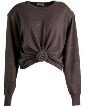 Magda Butrym Knotted Front Knitted Sweater - Black