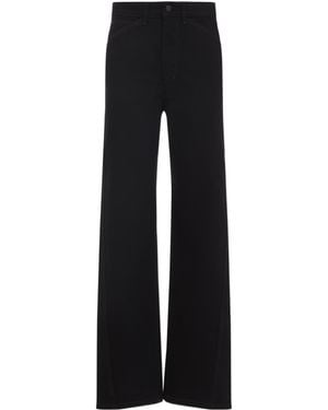 Lemaire Logo Patch Wide-Leg Jeans - Black