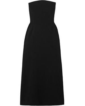 Kallmeyer Strapless Crepe Midi Dress - Black