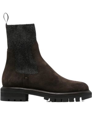 Henderson Round-Toe Short Boots - Black