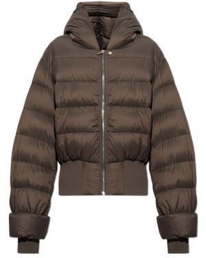Rick Owens Long-Sleeved Down Jacket - Brown
