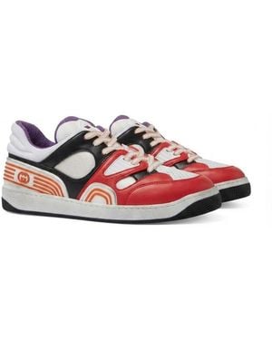 Gucci Low-Cut Lace-Up Casual Shoes - Red