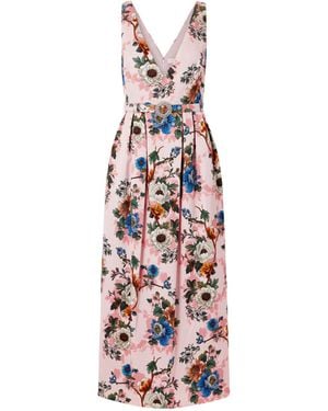 Borgo De Nor Cotton-Blend Cloqué Midi Dress - White